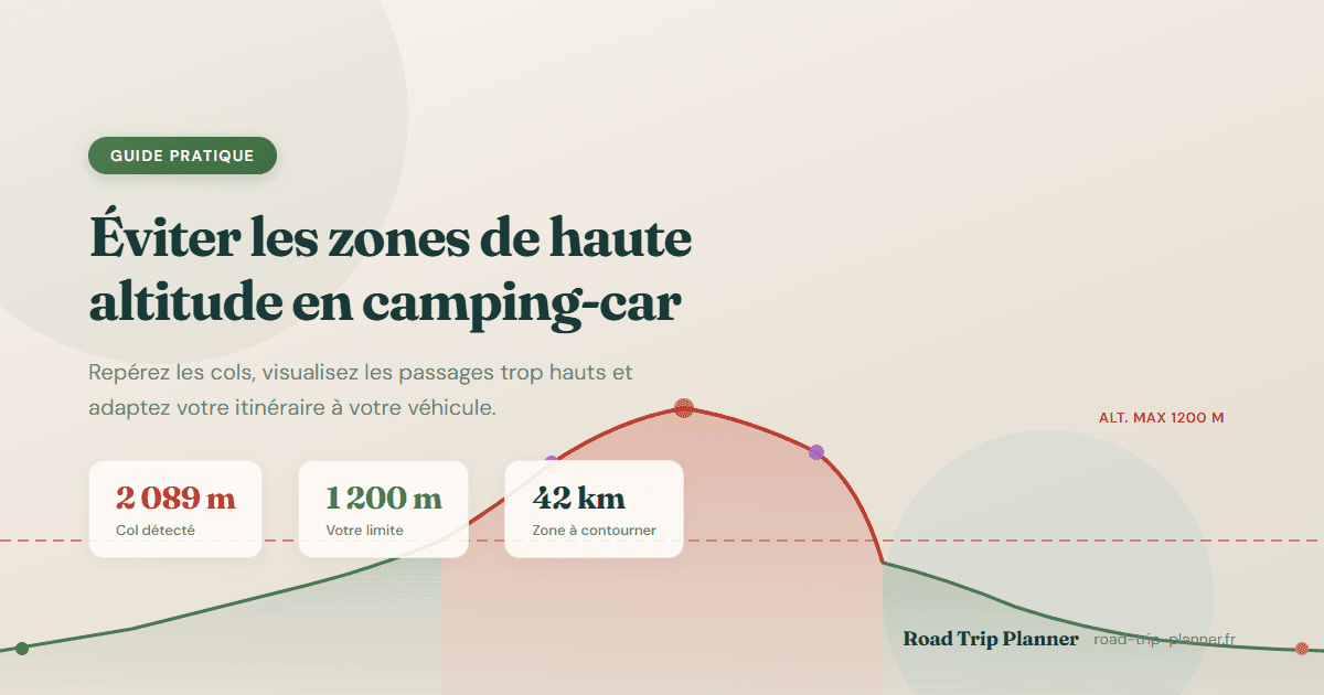 Comment éviter les zones de haute altitude en camping-car